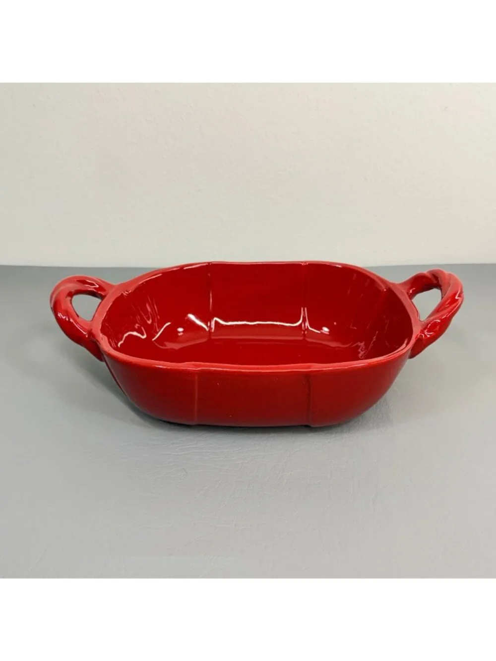 Vintage Lica Ars Italy Red Ceramic Casserole Dish 11
